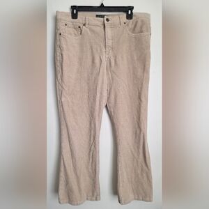 Ralph Lauren Womens Bootcut Cordoruy Pants Size14 Tan